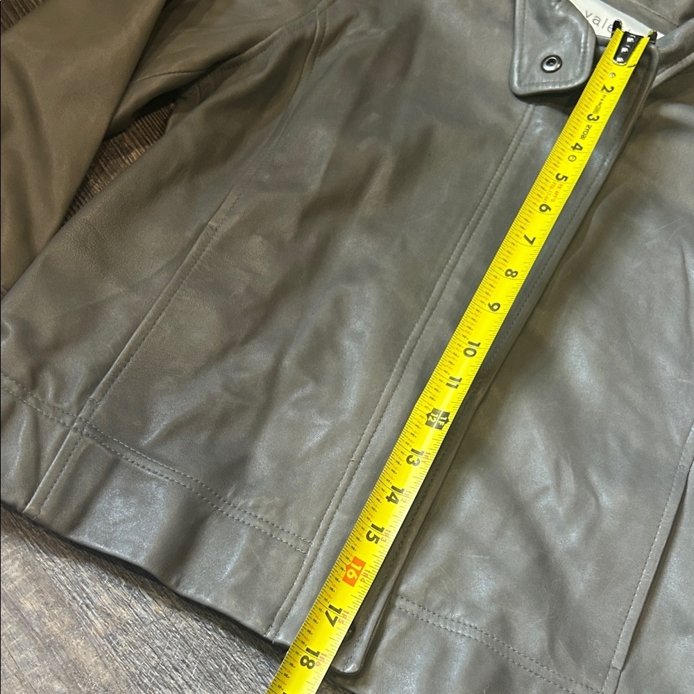 Valette Taupe genuine lamb Leather Jacket L - Picture 4 of 11